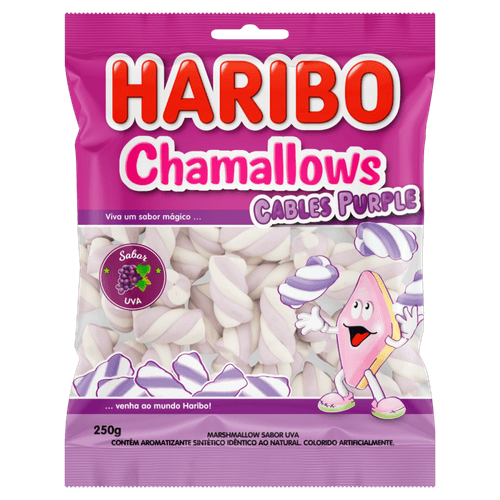 Marshmallow Uva Cables Purple Haribo Chamallows Pacote 250g