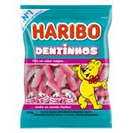 Bala-de-Gelatina-Morango-e-Framboesa-Dentinhos-Haribo-Pacote-250g