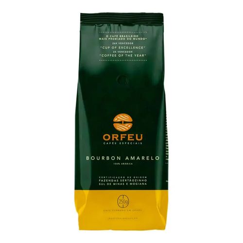 Café Especial Torrado em Grãos Bourbon Amarelo 100% Arábica Orfeu Pacote 250g