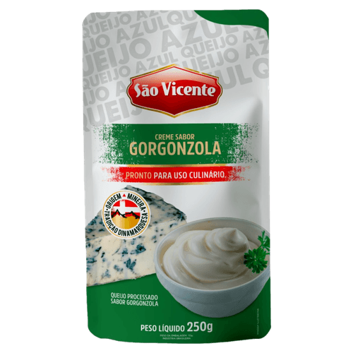 Creme de Queijo Processado Gorgonzola São Vicente Sachê 250g