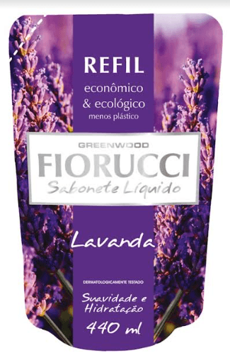 Sabonete Líquido Lavanda Fiorucci Sachê 440ml Refil Econômico & Ecológico