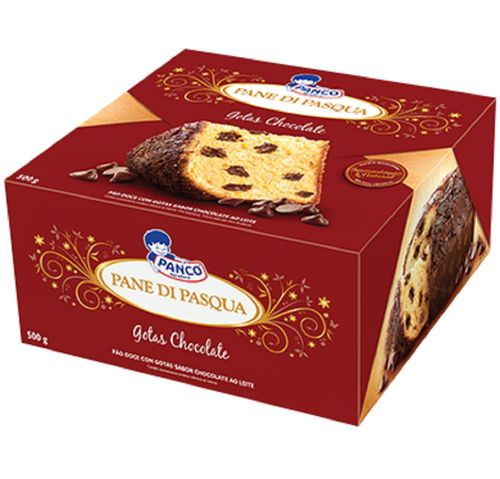 Pão de Páscoa Doce com Gotas de Chocolate ao Leite Panco Caixa 500g