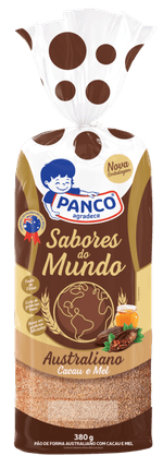 Pao-de-Forma-Australiano-Integral-com-Cacau-e-Mel-Panco-Sabores-do-Mundo-Pacote-380g
