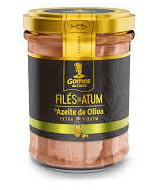 Filé de Atum em Pedaços em Azeite de Oliva Extra Virgem Gomes da Costa Vidro Peso Líquido 180g Peso Drenado 117g