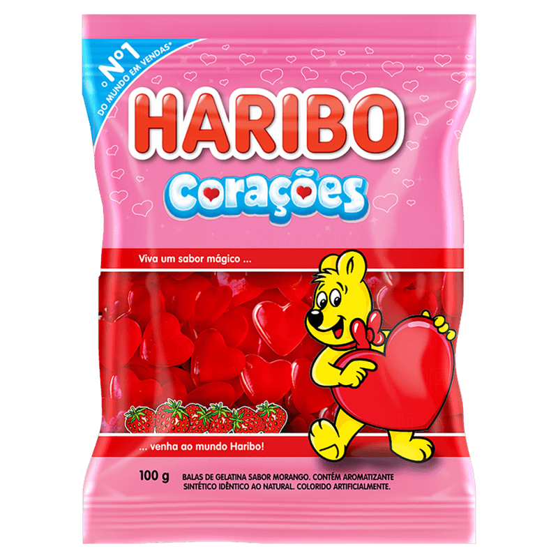 Bala-de-Gelatina-Morango-Coracoes-Haribo-Pacote-100g