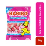 Bala-de-Gelatina-Morango-e-Nata-Cream-Kiss-Haribo-Pacote-90g