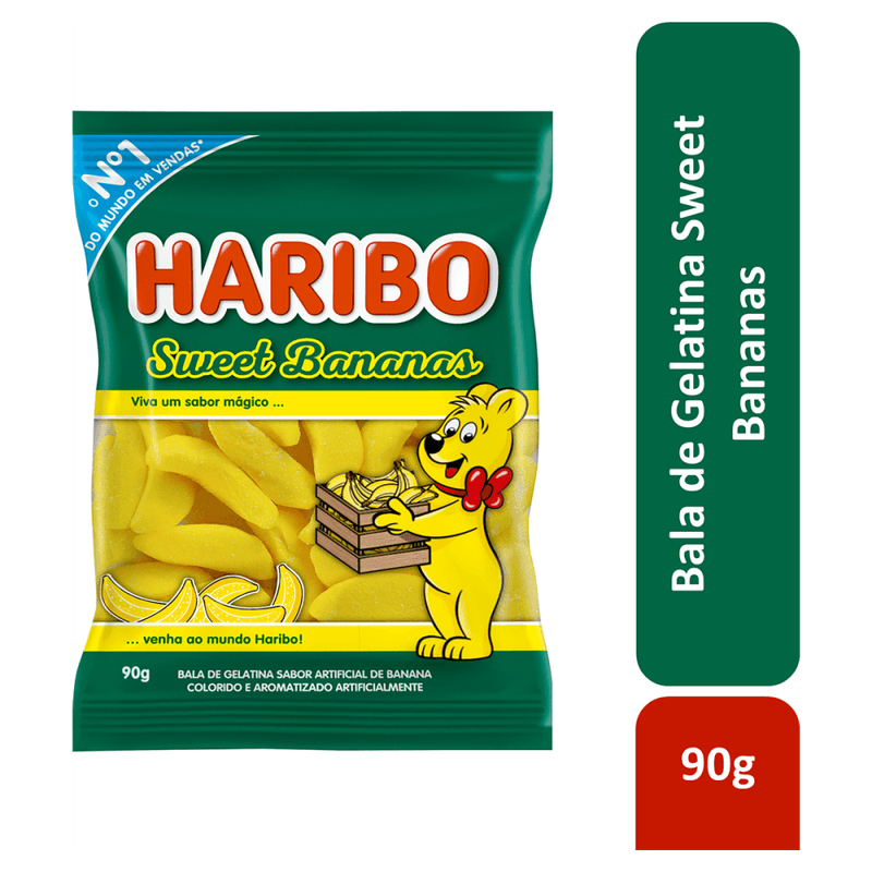 Bala-de-Gelatina-Sweet-Bananas-Haribo-Pacote-90g