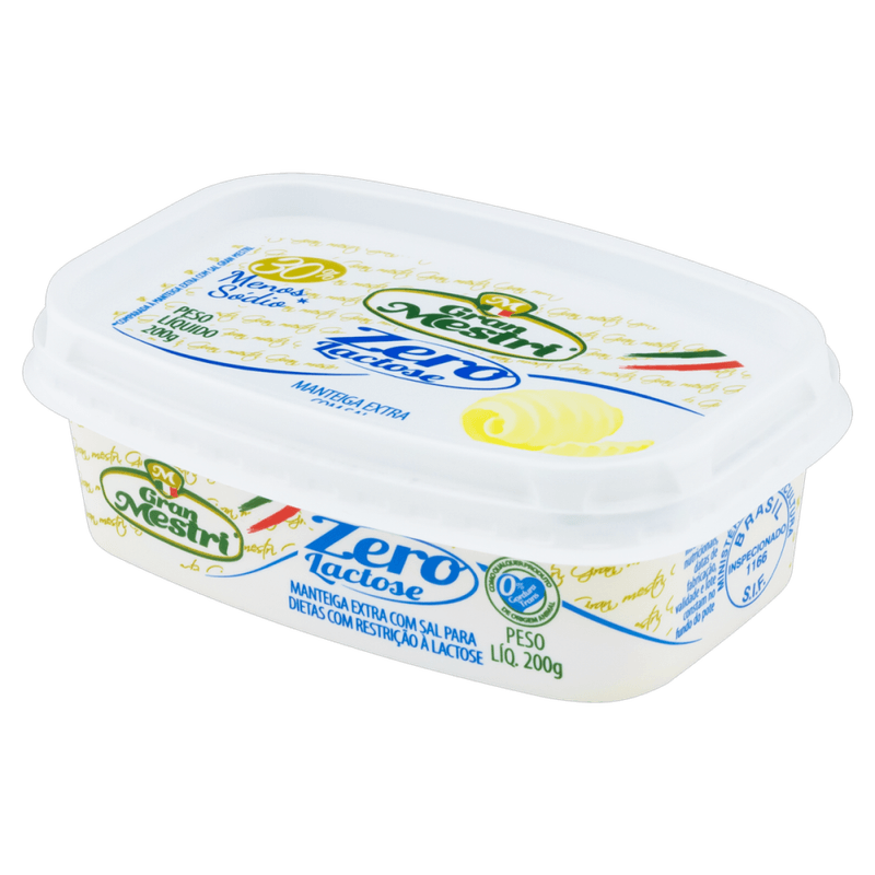 Manteiga-Extra-com-Sal-Zero-Lactose-para-Dietas-com-Restricao-a-Lactose-Gran-Mestri-Pote-200g