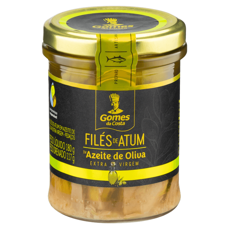 File-de-Atum-em-Pedacos-em-Azeite-de-Oliva-Extra-Virgem-Gomes-da-Costa-Vidro-Peso-Liquido-180g-Peso-Drenado-117g