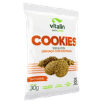 Biscoito-Cookie-Integral-Linhaca-com-Castanha-sem-Gluten-Vitalin-Pacote-30g