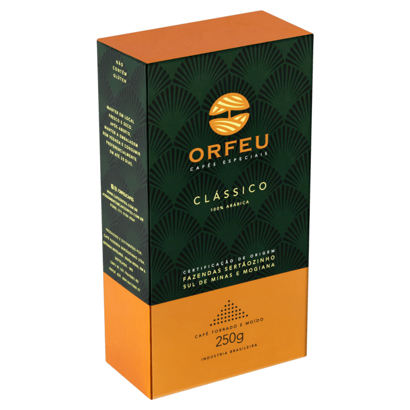 Cafe-Torrado-e-Moido-Classico-100--Arabica-Orfeu-Caixa-250g