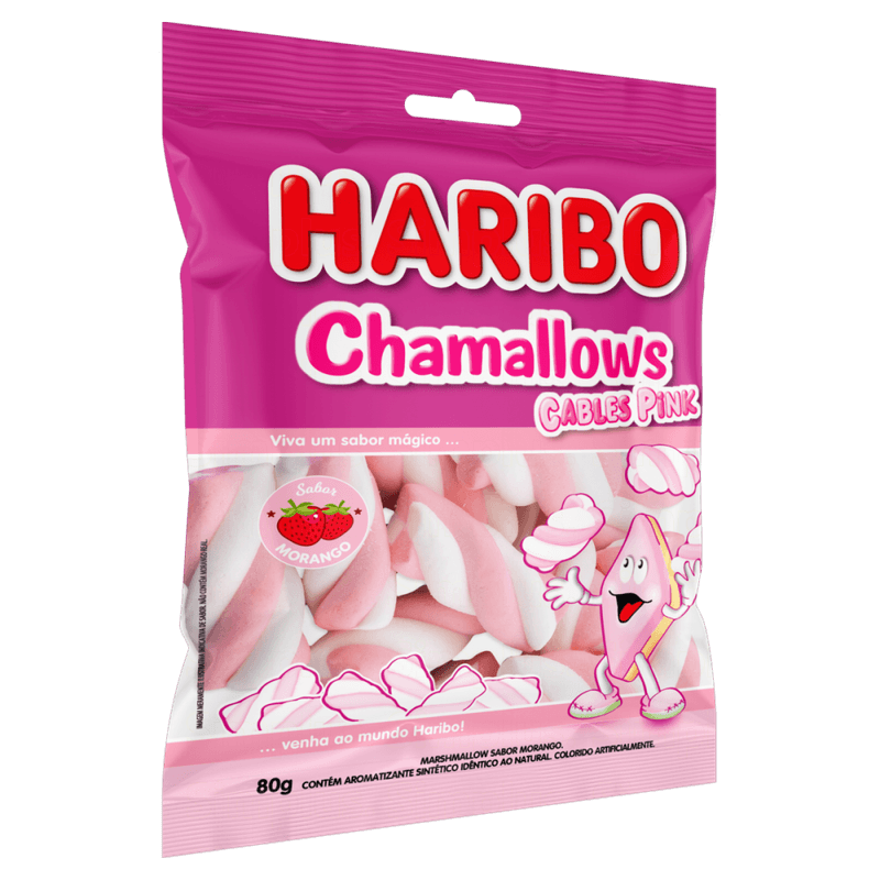 Marshmallow-Morango-Cables-Pink-Haribo-Chamallows-Pacote-80g