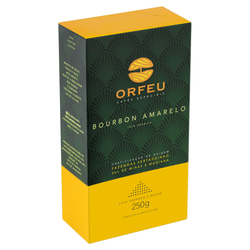 Cafe-Especial-Torrado-e-Moido-Bourbon-Amarelo-100--Arabica-Orfeu-Caixa-250g