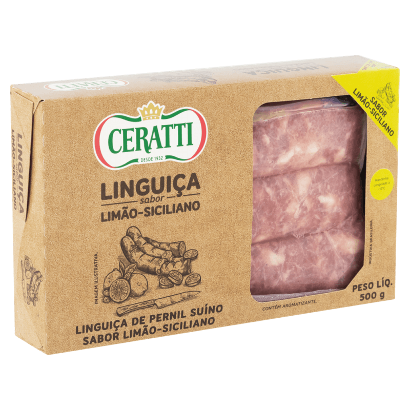 Linguica-de-Pernil-Suino-Limao-Siciliano-Ceratti-500g