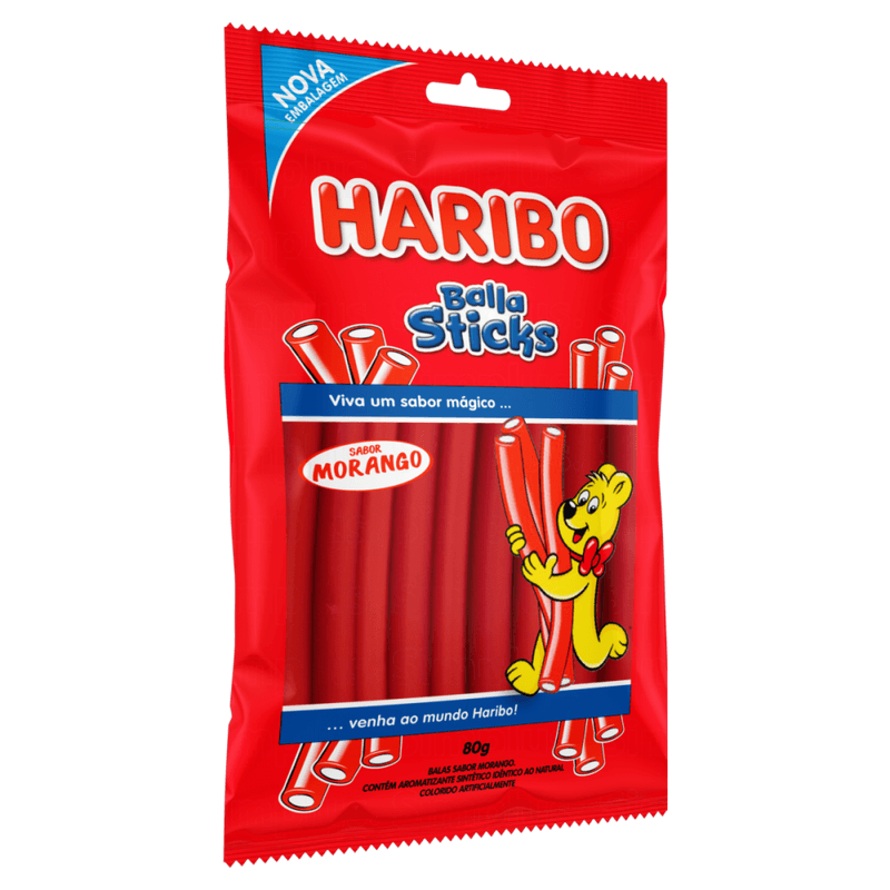 Bala-Morango-Haribo-Balla-Sticks-Pacote-80g