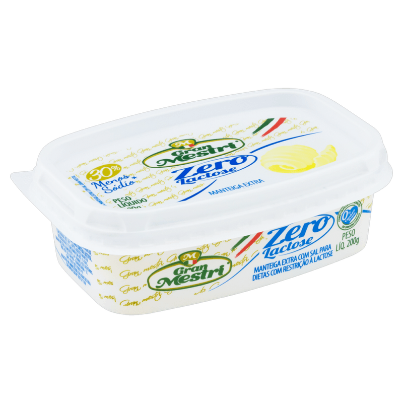 Manteiga-Extra-com-Sal-Zero-Lactose-para-Dietas-com-Restricao-a-Lactose-Gran-Mestri-Pote-200g