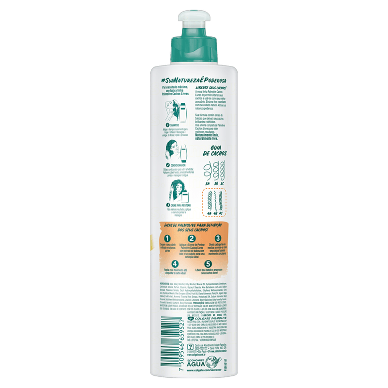 Creme-para-Pentear-com-Extrato-de-Babosa-Palmolive-Cachos-Livres-Frasco-300ml