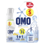 Kit-Garrafa-para-Diluicao---Lava-Roupas-Liquido-para-Diluir-Omo-Puro-Cuidado-500ml-Refil-Economico