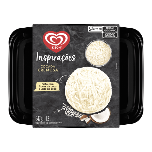Sorvete de Cocada Cremosa Kibon Inspirações Pote 1,3l