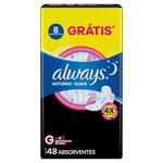 Absorvente-com-Abas-Suave-Always-Noturno-G-Pacote-48-Unidades-Gratis-8-Absorventes