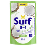 Lava-Roupas-Liquido-Cuidado-do-Coco-Oleos-Essenciais-5-em-1-Surf-Sache-900ml-Refil