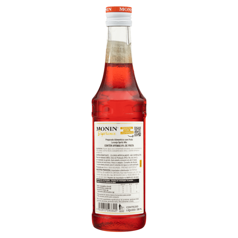 Preparado-Alimenticio-com-Fruta-Xarope-Laranja-Spritz-Mix-Monin-Experience-Garrafa-330ml