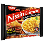 Macarrao-Instantaneo-Lamen-com-Tempero-Galinha-Caipira-Picante-Nissin-Miojo-Pacote-85g-Sendo-80g-de-Macarrao-e-5g-de-Tempero