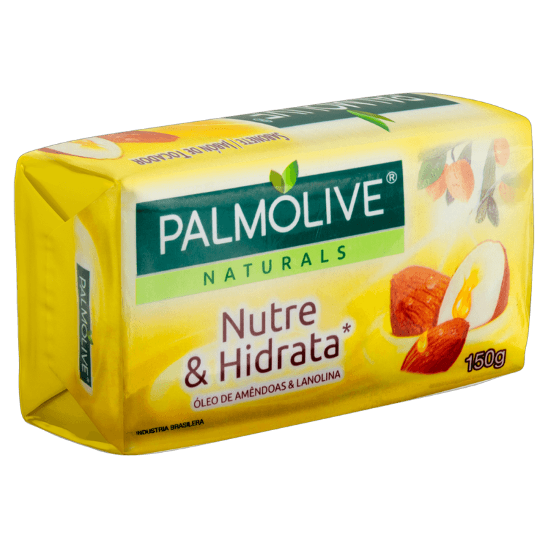 Sabonete-em-Barra-Nutre---Hidrata-Oleo-de-Amendoas---Lanolina-Palmolive-Naturals-Envoltorio-150g