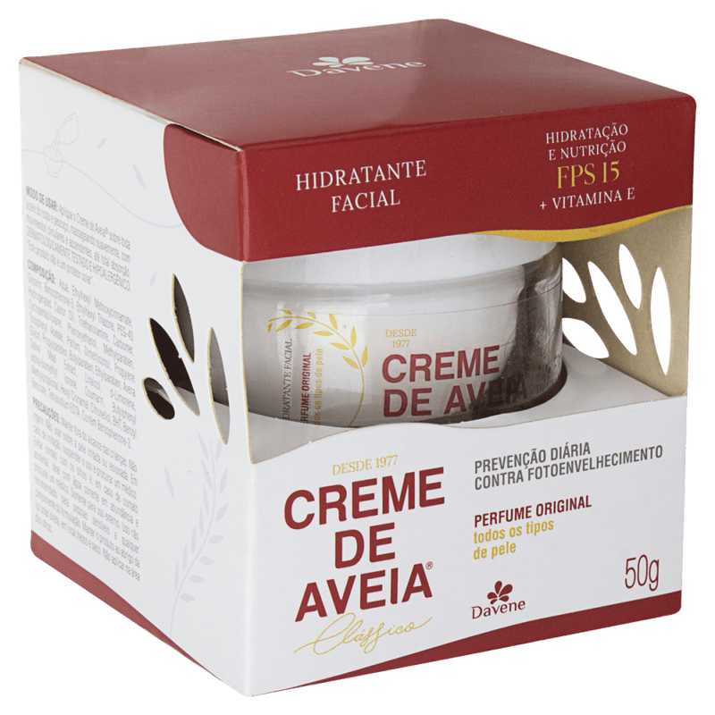 Hidratante-Original-Facial-FPS-15-Davene-Creme-de-Aveia-Classico-Caixa-50g