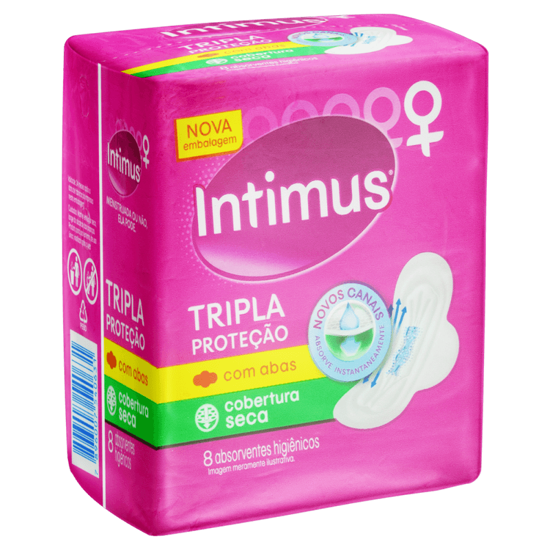 Absorvente-com-Abas-Seca-Intimus-Tripla-Protecao-Pacote-8-Unidades