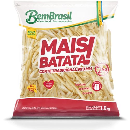 Batata Palito Congelada Mais Batata Bem Brasil 1Kg