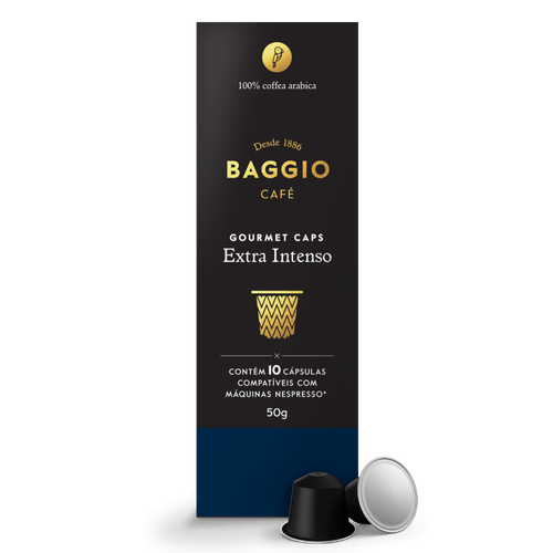 Café Em Cápsula Torrado E Moído Extra Intenso Baggio Gourmet Caixa 50g 10 Unidades