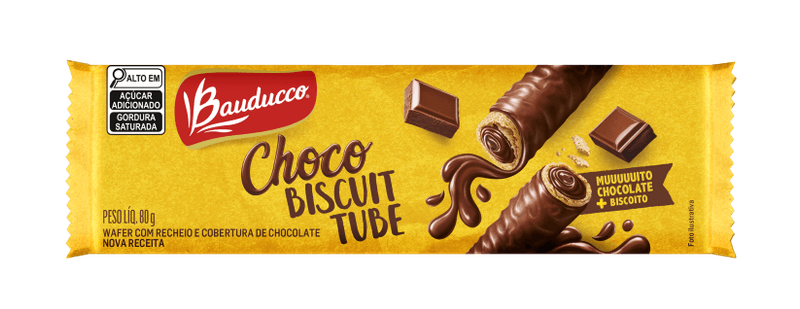 Wafer-Recheio-Chocolate-Meio-Amargo-Cobertura-Chocolate-ao-Leite-Bauducco-Choco-Biscuit-Tube-Pacote-80g