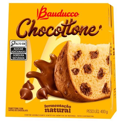 Panettone com Gotas de Chocolate Bauducco Chocottone Caixa 400g