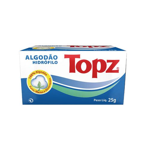 Algodão em Rolo Hidrófilo Topz Caixa 25g