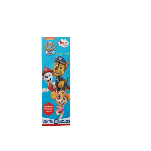 Curativo Tradicional com Bordas Protetoras Paw Patrol Topz Baby Caixa 10 Unidades