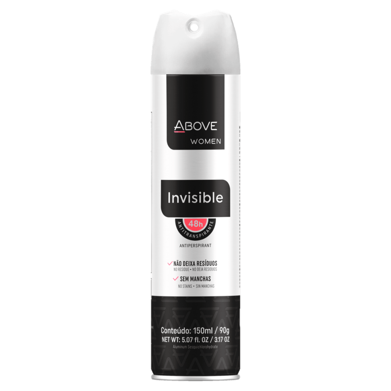 Antitranspirante-Aerossol-Invisible-48h-Above-Women-150ml-Spray