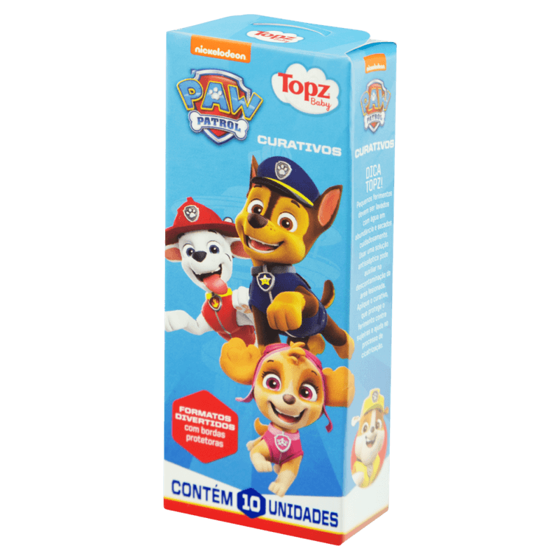 Curativo-Tradicional-com-Bordas-Protetoras-Paw-Patrol-Topz-Baby-Caixa-10-Unidades