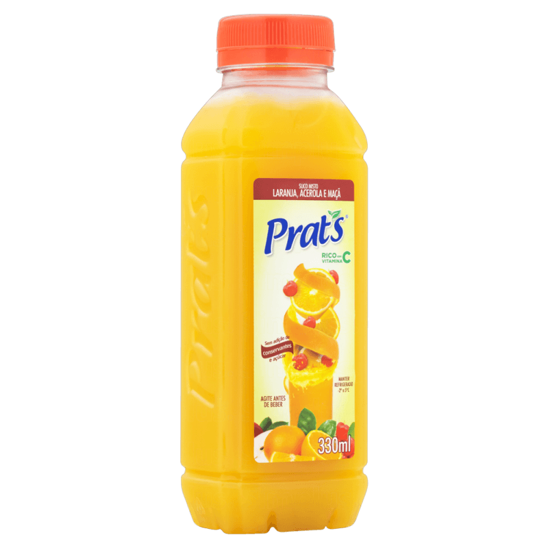 Suco-Misto-Laranja-Acerola-e-Maca-sem-Adicao-de-Acucar-Prat-s-Garrafa-330ml