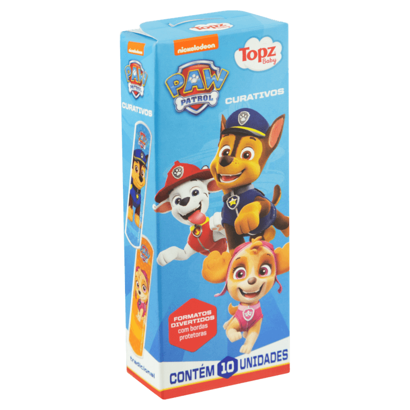 Curativo-Tradicional-com-Bordas-Protetoras-Paw-Patrol-Topz-Baby-Caixa-10-Unidades