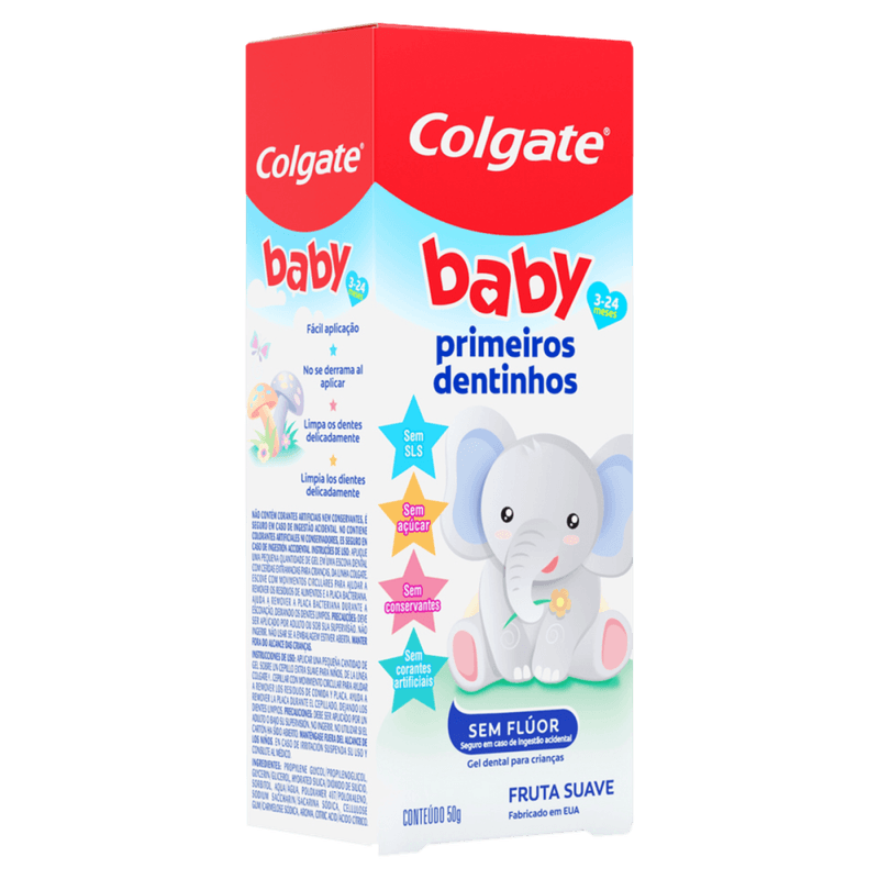 Gel-Dental-sem-Fluor-Fruta-Suave-Zero-Acucar-Colgate-Baby-Caixa-50g