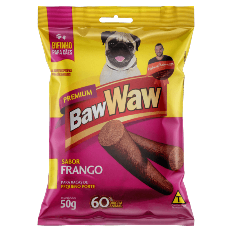 Bifinho-para-Caes-Adultos-Racas-Pequenas-Frango-Baw-Waw-Premium-Pacote-50g