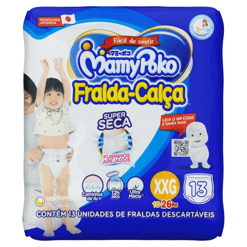 Fralda-Descartavel-Infantil-Super-Seca-Calca-MamyPoko-XXG-15-a-26kg-Pacote-13-Unidades