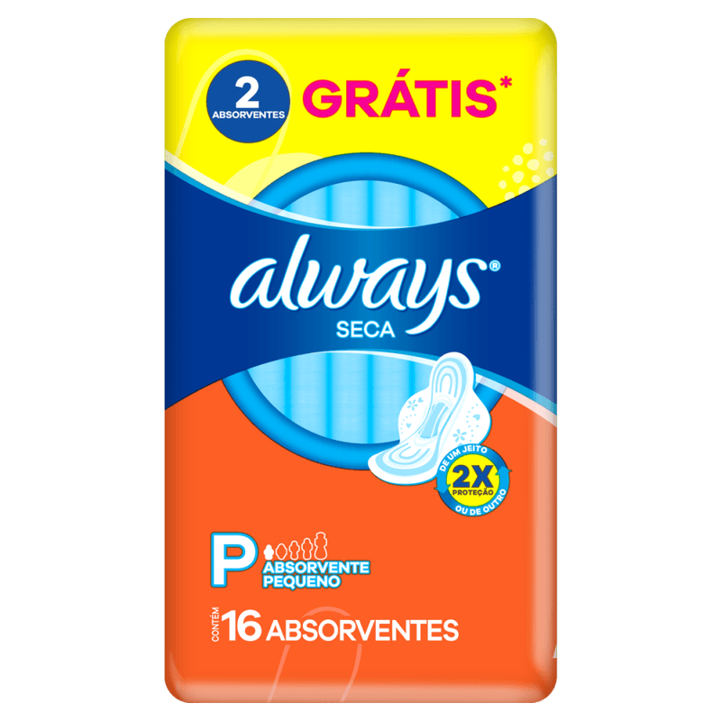 Absorvente-com-Abas-Seca-Always-Pequeno-Pacote-16-Unidades-Gratis-2-Absorventes