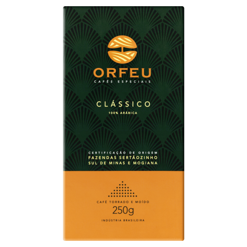 Cafe-Torrado-e-Moido-Classico-100--Arabica-Orfeu-Caixa-250g