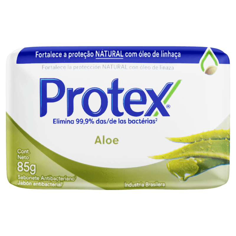 Sabonete-em-Barra-Antibacteriano-com-Oleo-de-Linhaca-Aloe-Protex-Envoltorio-85g