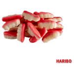 Bala-de-Gelatina-Morango-e-Framboesa-Dentinhos-Haribo-Pacote-90g