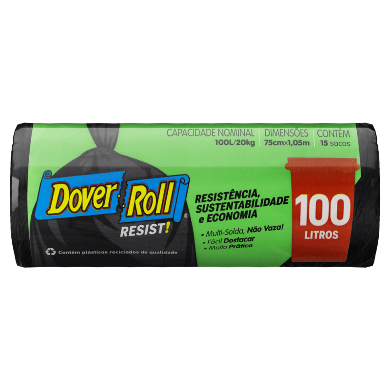 Saco-para-Lixo-100l-Dover-Roll-Resist-15-Unidades