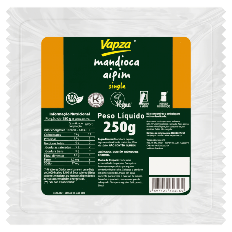 Mandioca-Aipim-Vapza-Single-250g