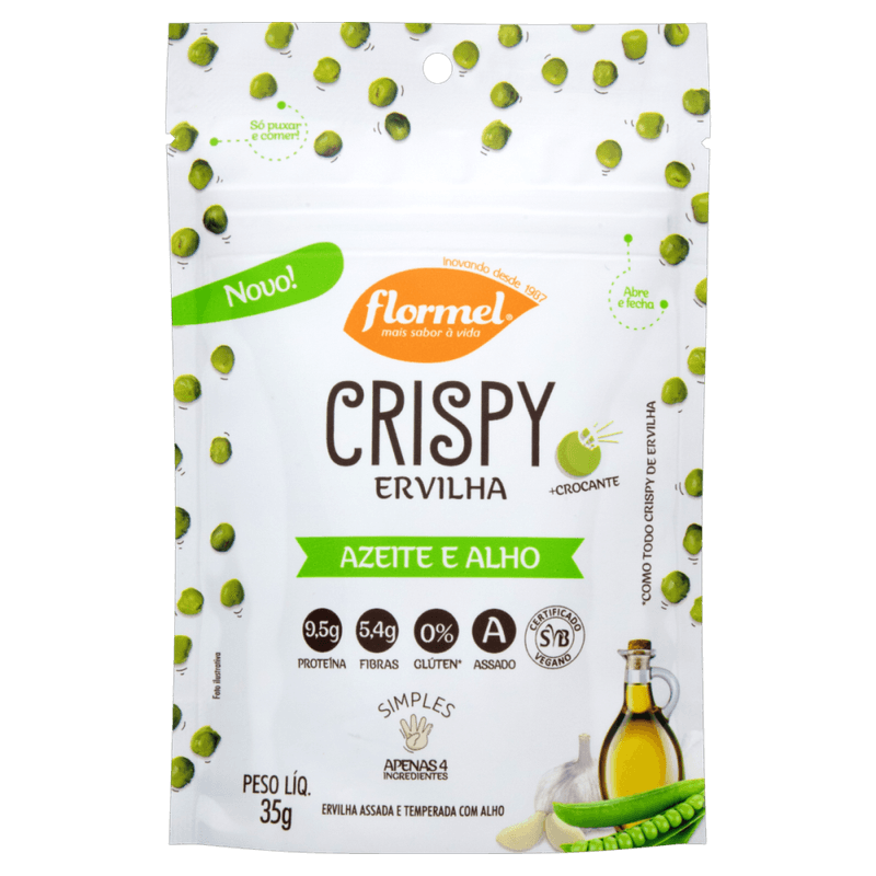 Crispy-de-Ervilha-Assada-e-Temperada-Azeite-e-Alho-Flormel-Pouch-35g